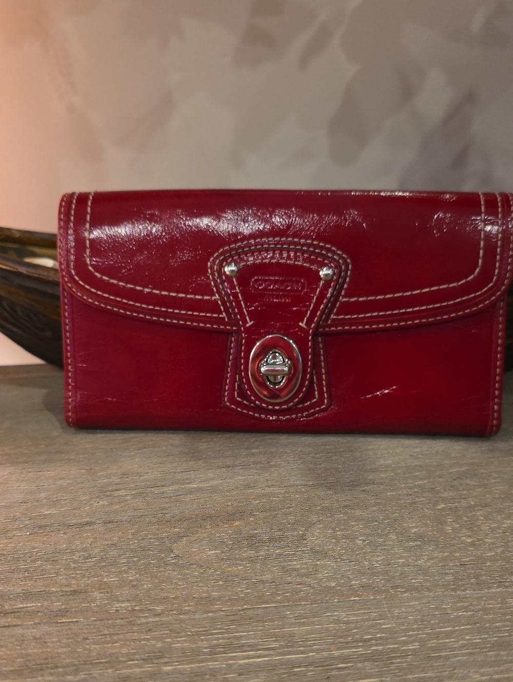 Coach Ravishing RED GIGI Buckle WALLET
